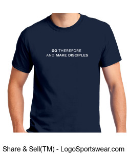 Go and Make Disciples Navy Shirt with New Logo Design Zoom