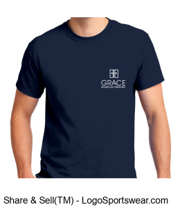 Grace Logo in Navy T-Shirt Design Zoom